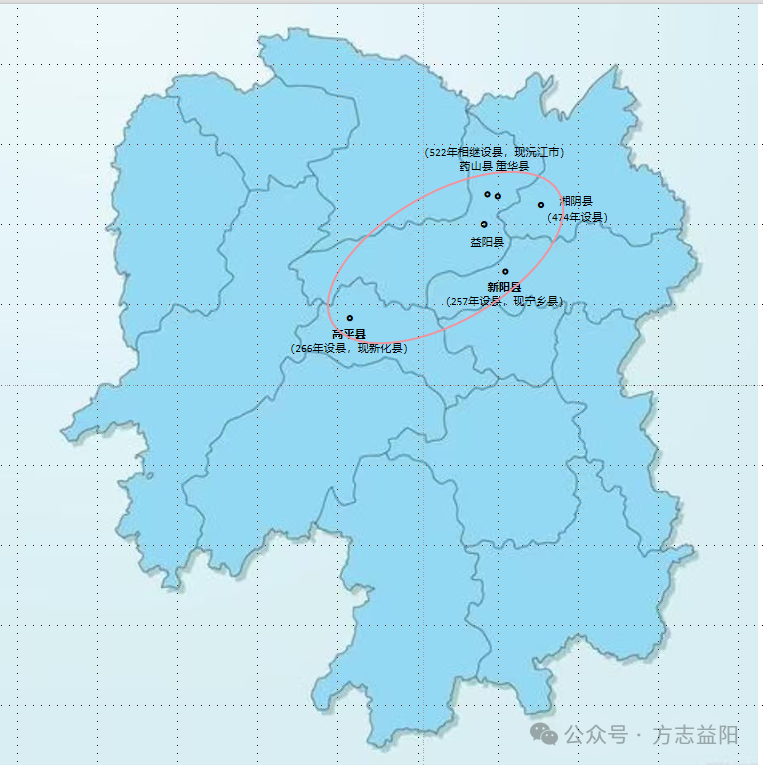 益阳辖区变动示意图